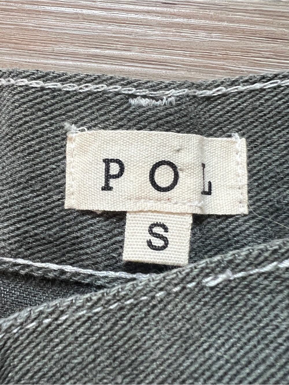 POL Pearl Embellished Wide Leg Jeans Gray Denim Size S NWOT 28 - Picture 4 of 9